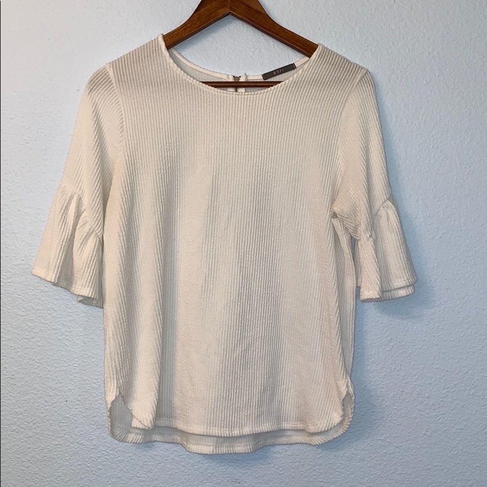 White Bell Sleeve Sweater